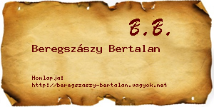 Beregszászy Bertalan névjegykártya